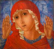 Kuzma Sergeevich Petrov-Vodkin The Mother of God of Tenderness toward Evil Hearts oil painting